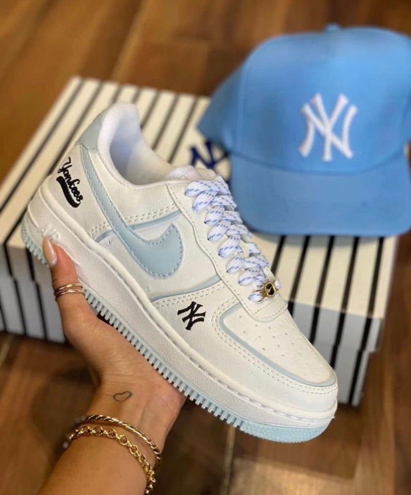 Air Force 1 lançamento NY Azul oferta + relógio de brinde