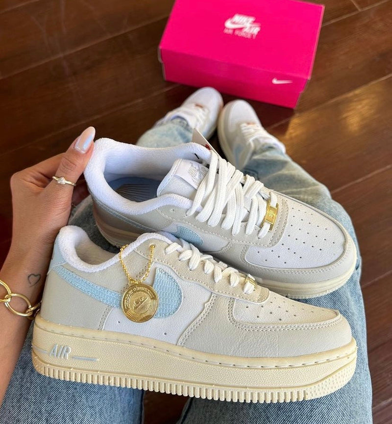 Air Force 1 Blue Coin lançamento oferta + relógio de brinde