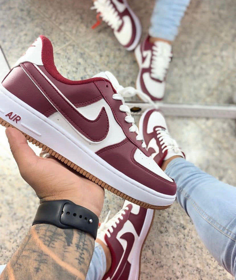 Air Force 1 vinho lançamento oferta + relógio de brinde