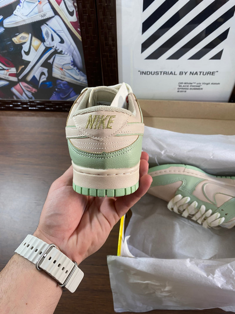 Dunk Low verde lançamento oferta + corrente/bracelete de brinde