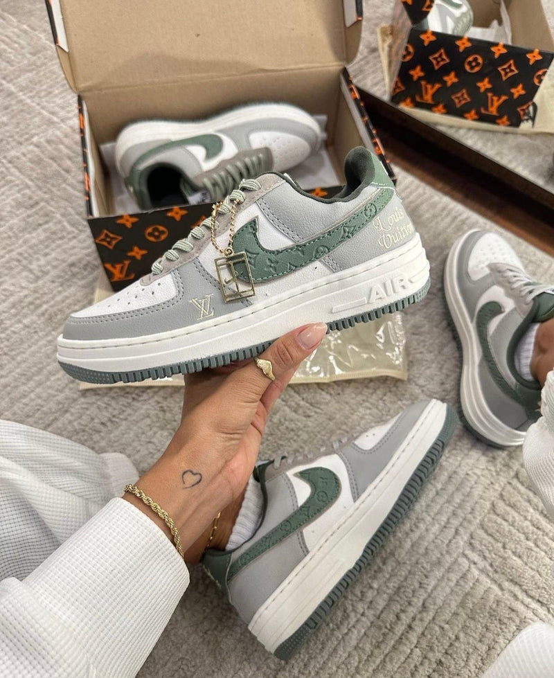 Air Force 1 L0uis Vu1tton  verde lançamento oferta + relógio de brinde