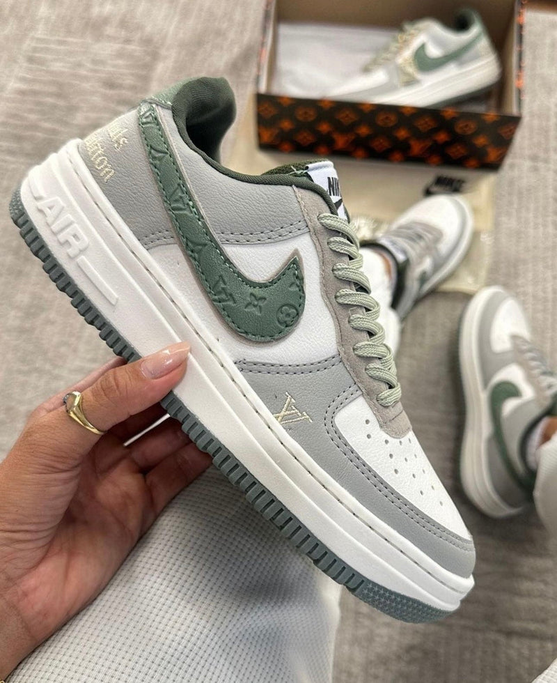 Air Force 1 L0uis Vu1tton  verde lançamento oferta + relógio de brinde