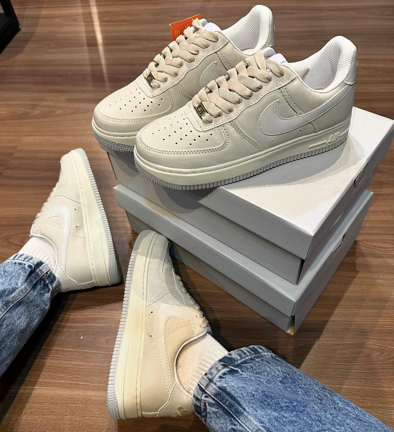 Air Force 1  bege lançamento A/B oferta + relógio de brinde