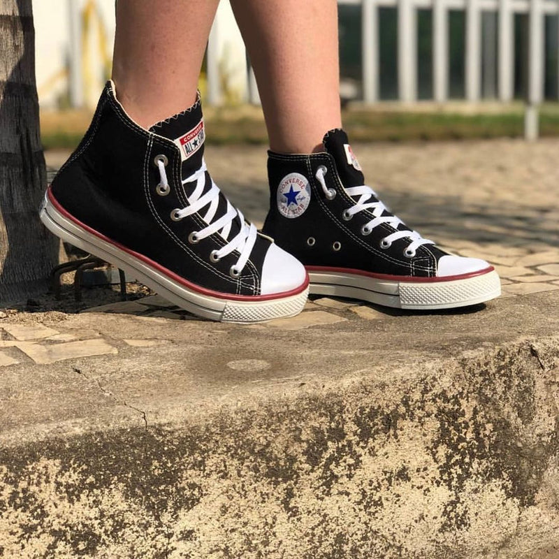 Tênis Infantil/Adulto Unissex Converse All Star Cano Alto Preto