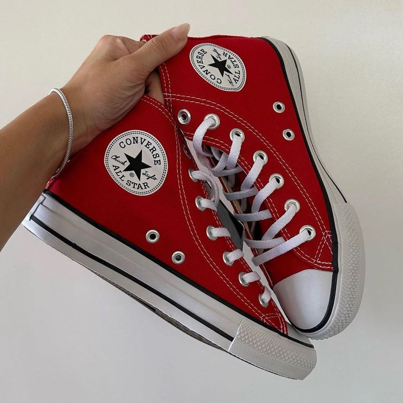 Tênis Infantil/Adulto Unissex Converse All Star Cano Alto Vermelho