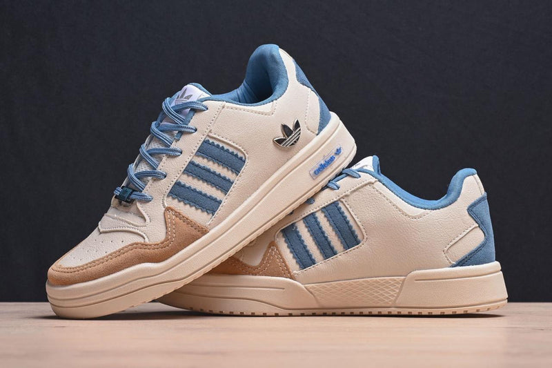 Adidas Fórum azul lançamento low oferta + relógio de brinde