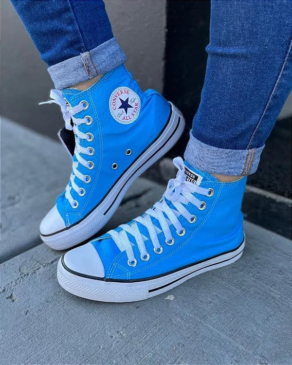 Tênis Infantil/Adulto Unissex Converse All Star Cano Alto Azul