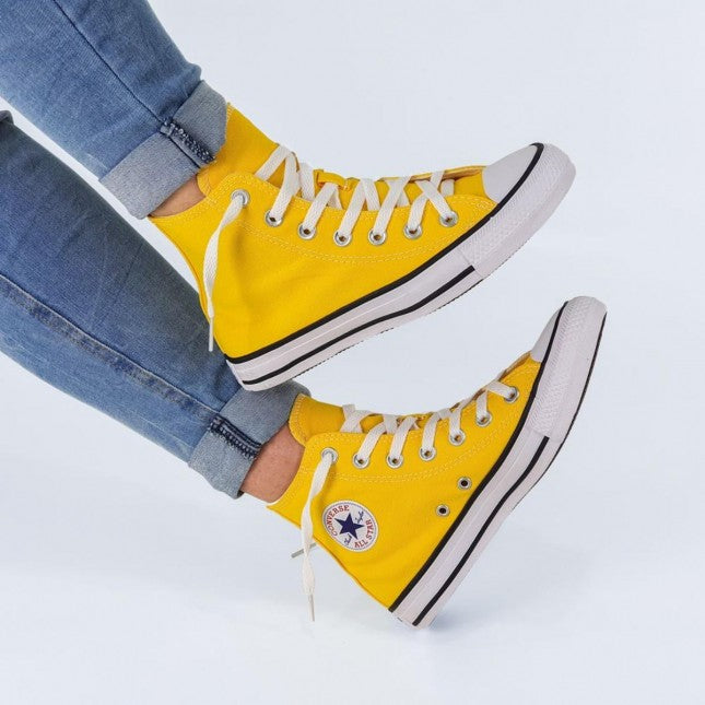 Tênis Infantil/Adulto Unissex Converse All Star Cano Alto Amarelo