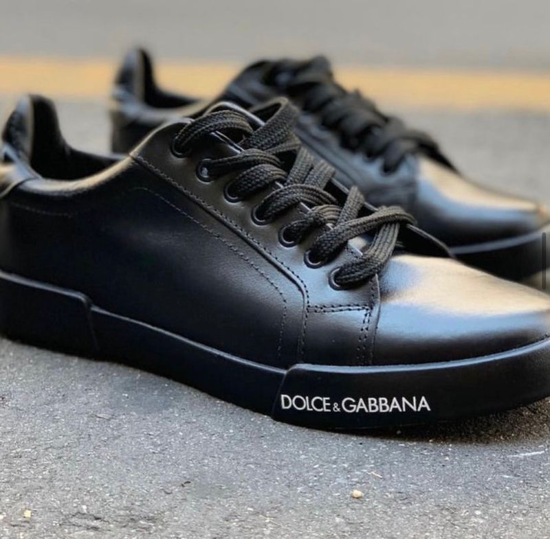 Tênis Dolce Gabana Portofino cano baixo - Preto